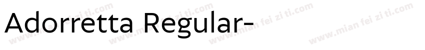 Adorretta Regular字体转换